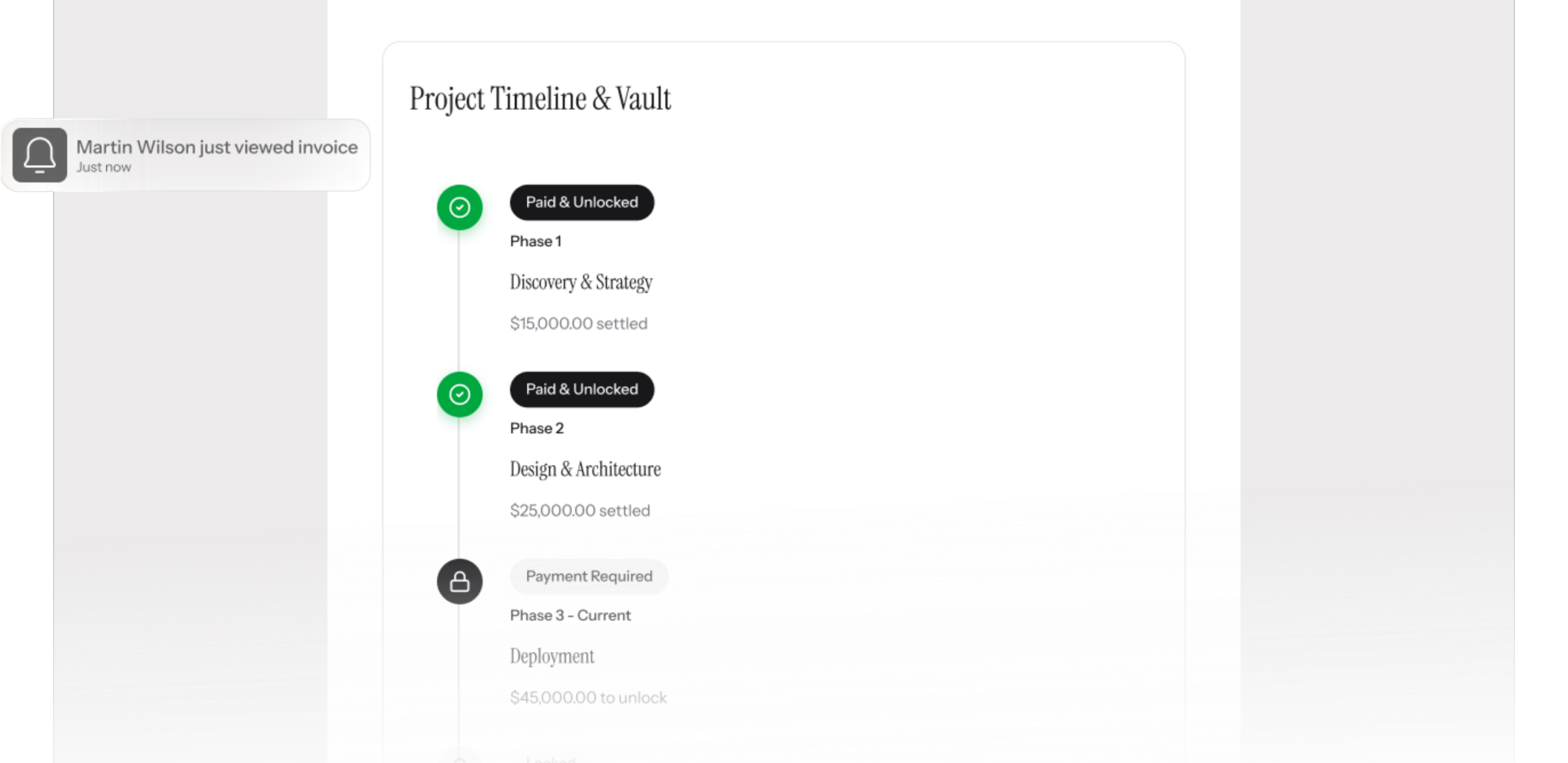 Client Portal Transparency Interface